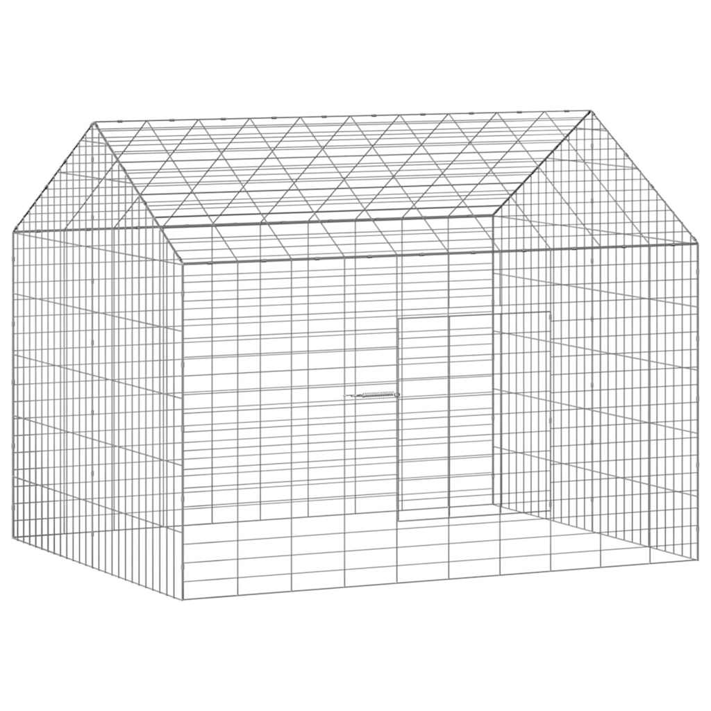Kaninbur Silver 100 x 78 x 78 cm Galvaniserat Stål