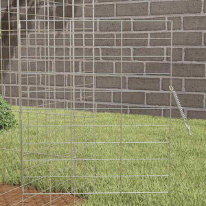 Kaninbur Silver 400 x 78 x 78 cm Galvaniserat Stål