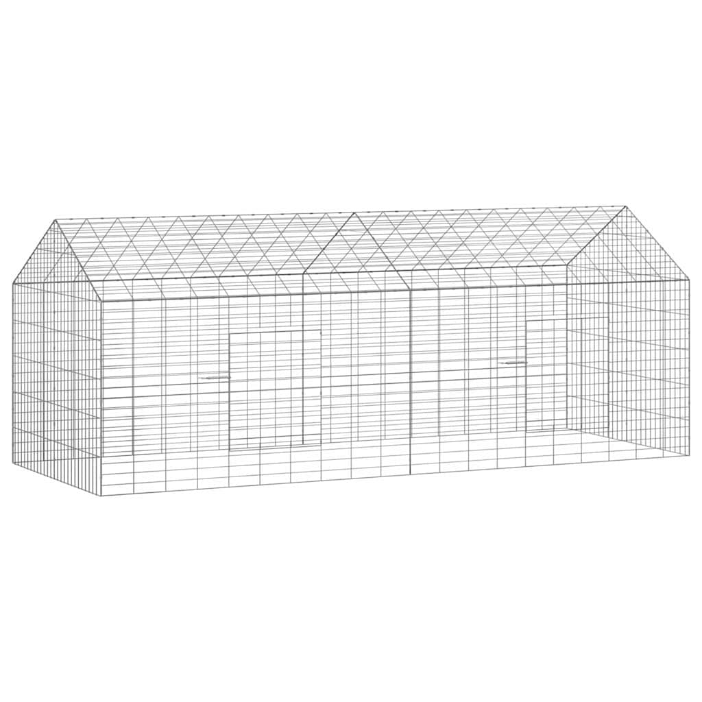 Kaninbur Silver 200 x 78 x 78 cm Galvaniserat Stål