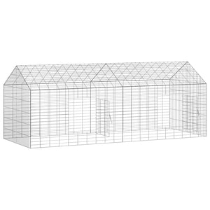 Kaninbur Silver 400 x 78 x 78 cm Galvaniserat Stål