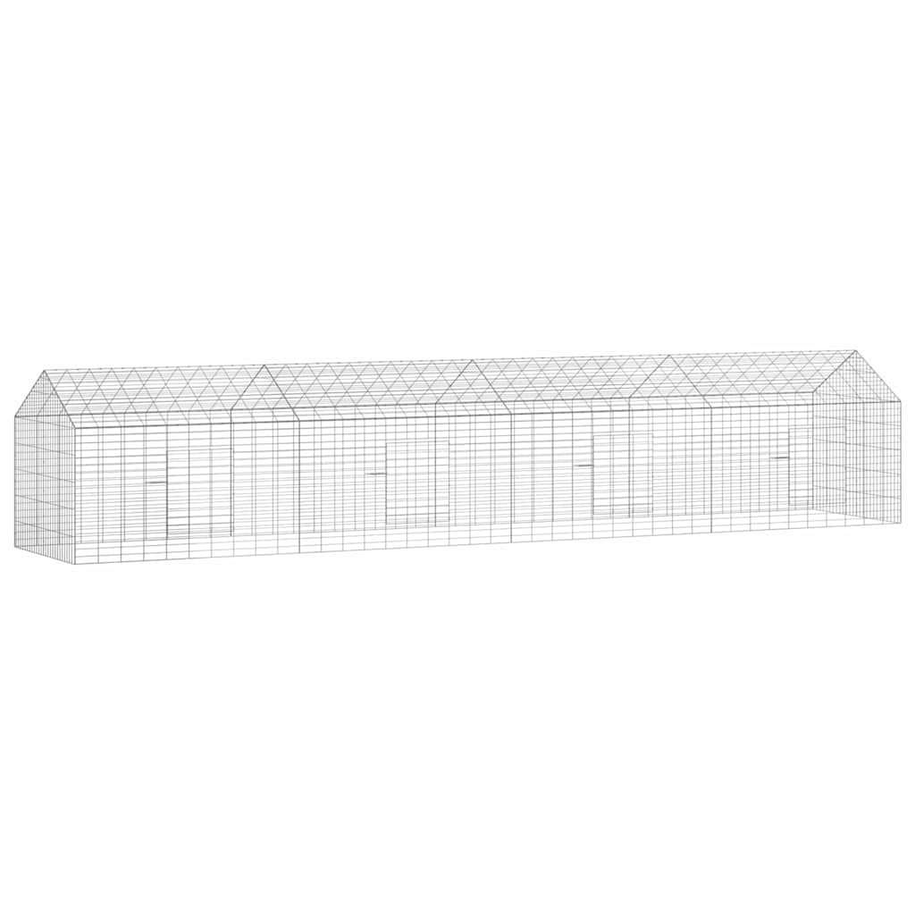 Kaninbur Silver 400 x 78 x 78 cm Galvaniserat Stål
