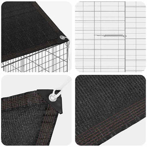 Kaninbur Silver 400 x 78 x 78 cm Galvaniserat Stål