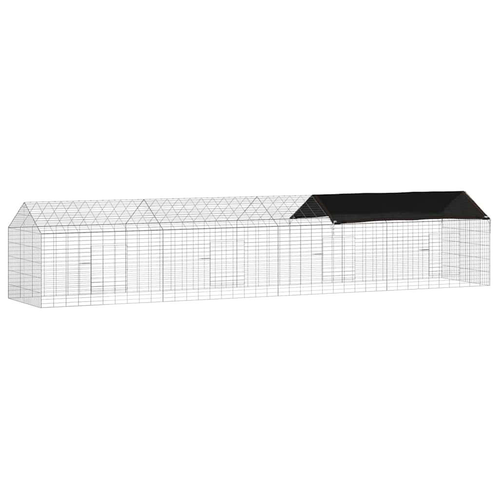 Kaninbur Silver 400 x 78 x 78 cm Galvaniserat Stål