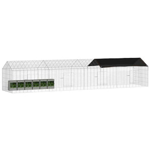 Kaninbur Silver 400 x 78 x 78 cm Galvaniserat Stål