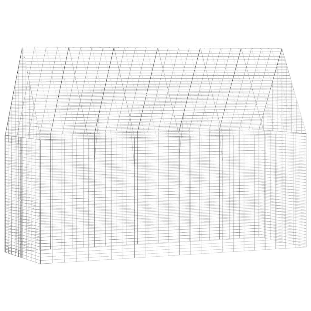 Kaninbur Silver 300 x 100 x 210 cm Galvaniserat stål