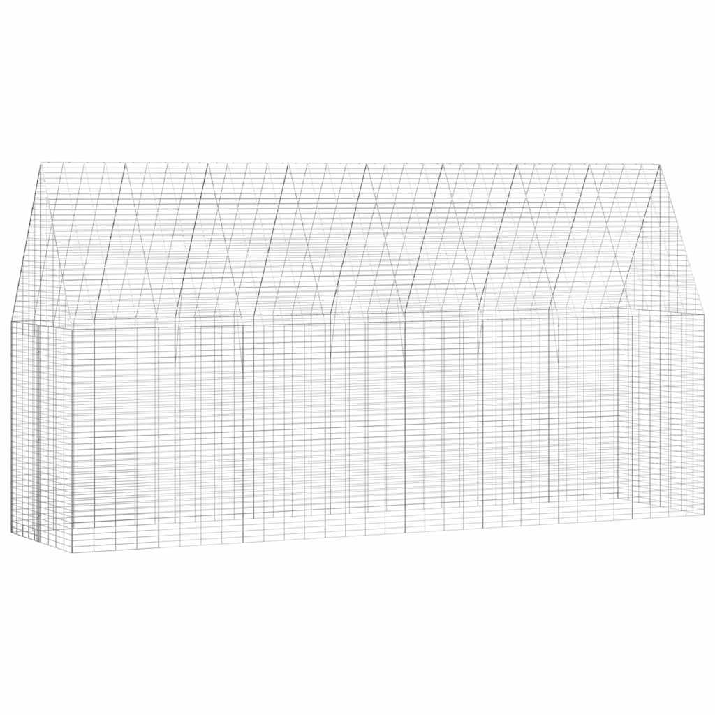 Kaninbur Silver 400 x 100 x 210 cm Galvaniserat stål