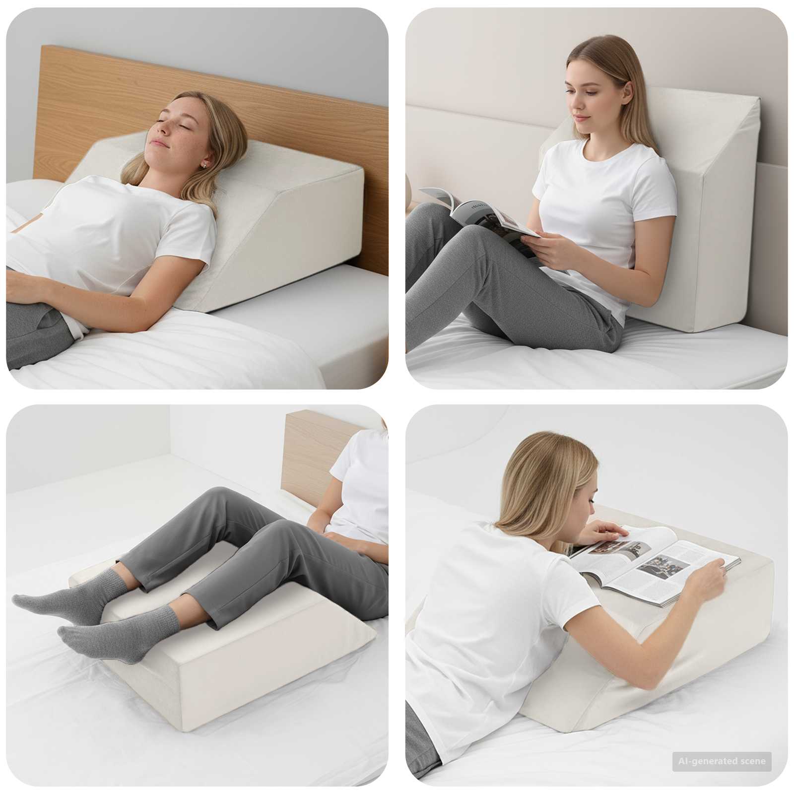 Ben Kudde Enfärgad Vit 63 x 52 x 19,5 cm PU skum