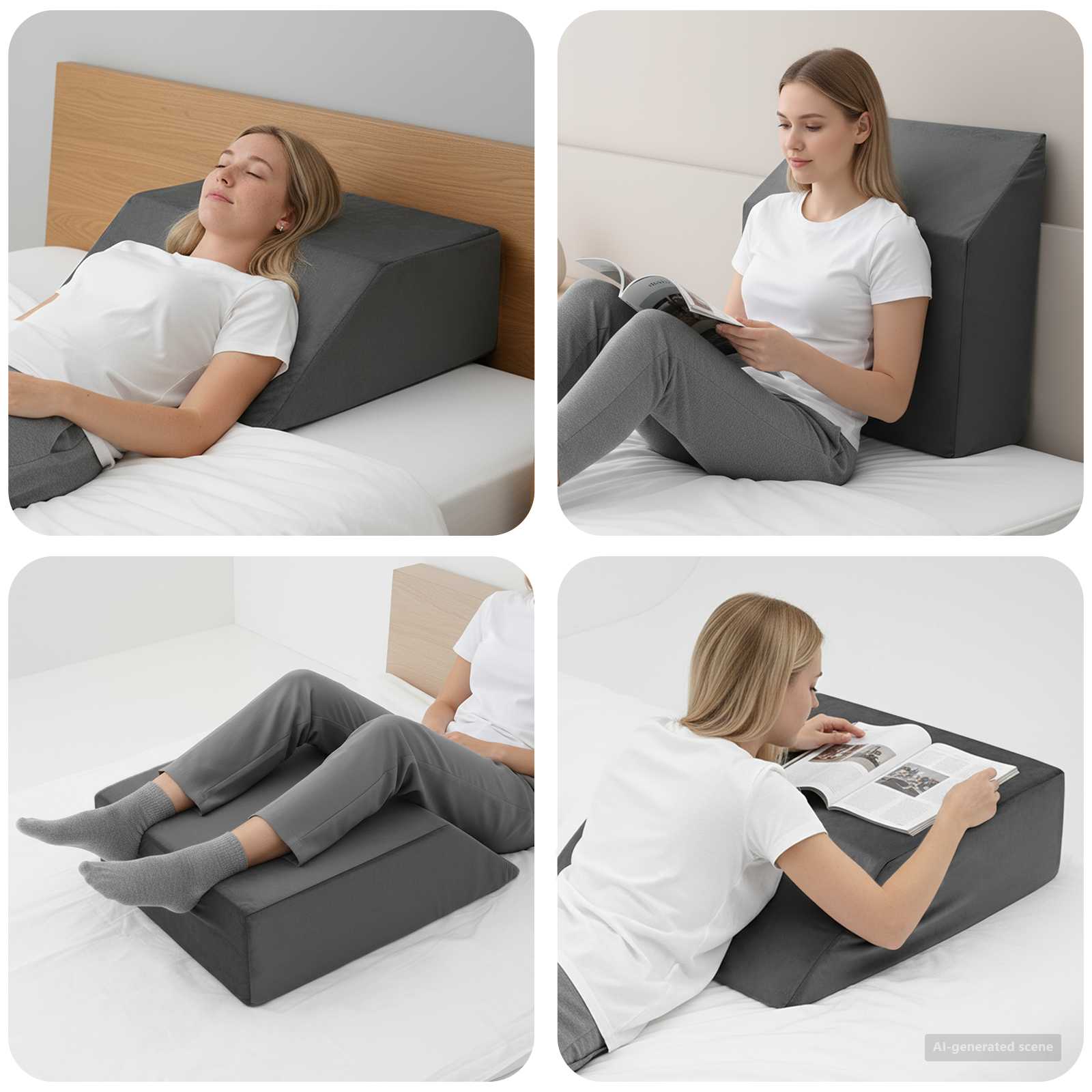 Ben Kudde Enfärgad Grå 63 x 52 x 19 cm PU skum