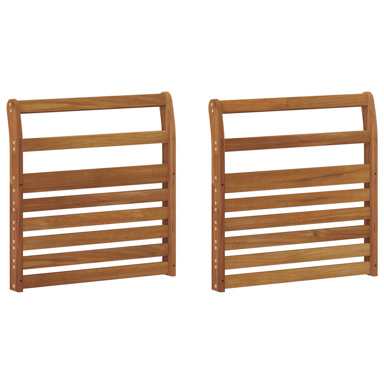 Armstöd 2 pcs Naturlig 58,5 x 8 x 60 cm Massivt Akaciaträ