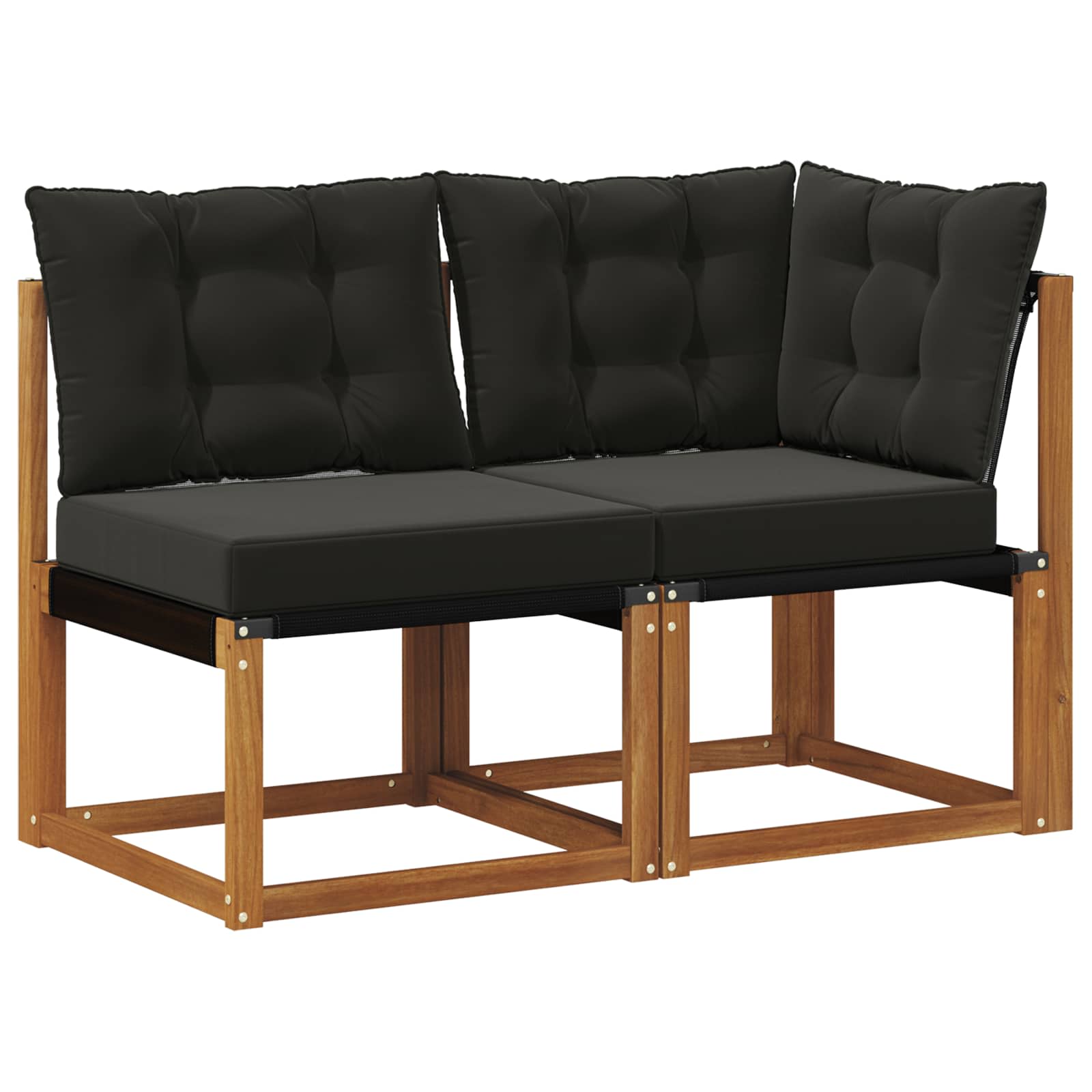 Modulsoffa utomhus mitt och hörn med kudde 2 Stycke Naturfärg