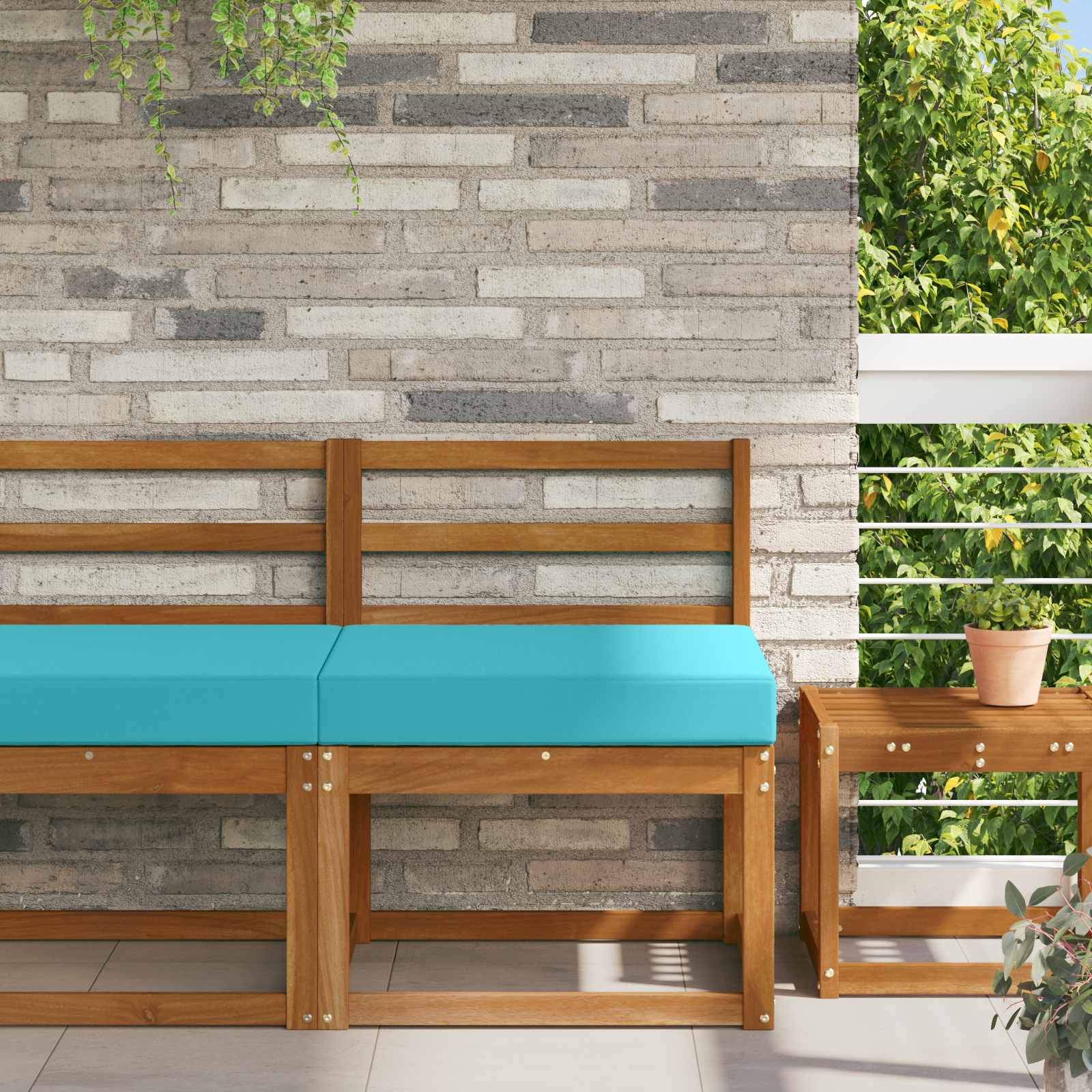 Utomhus Soffa Kudde Turkos 60 x 60 x 8 cm Polyester