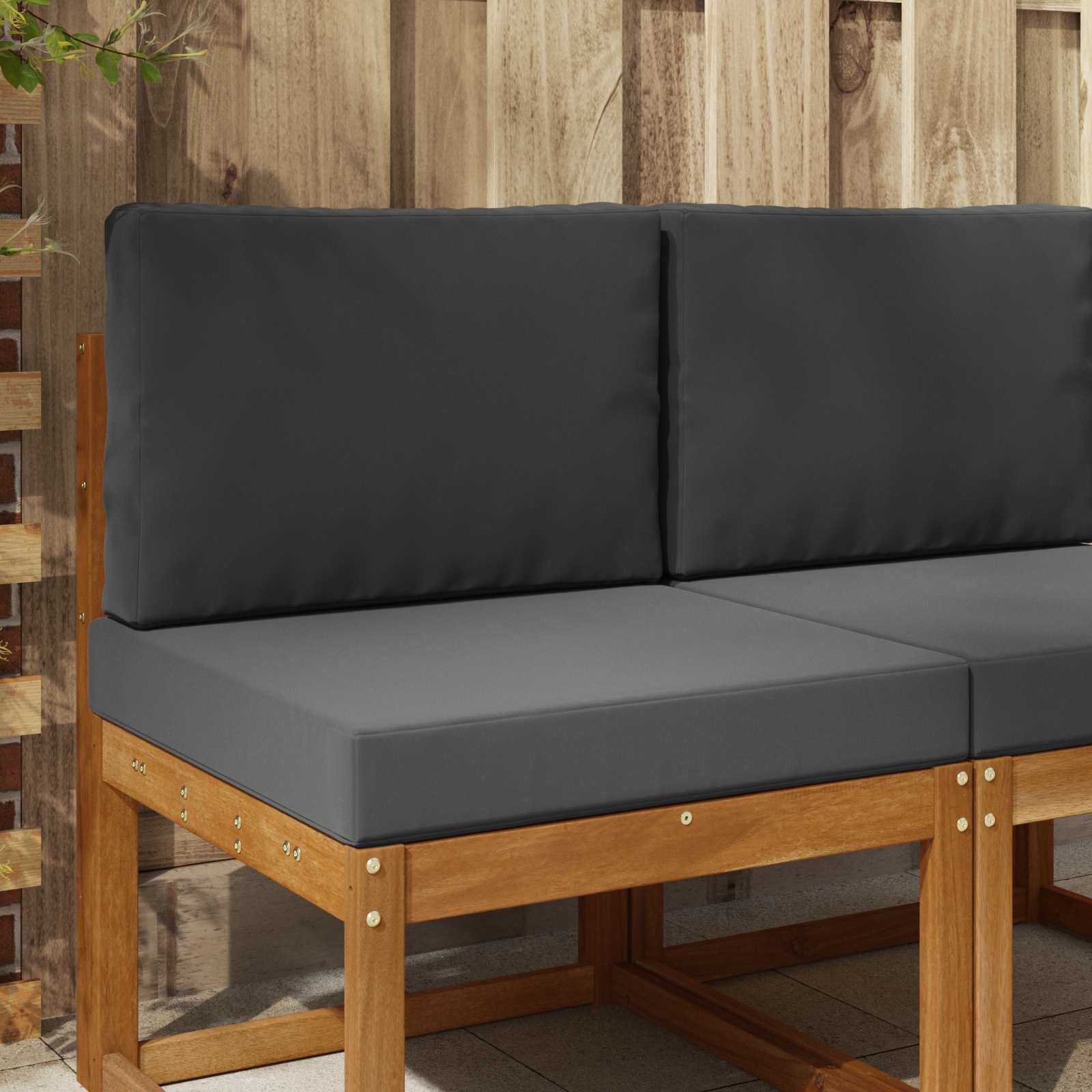 Utomhus Soffa Kudde Polyester Antracit 60 x 60 x 8 cm