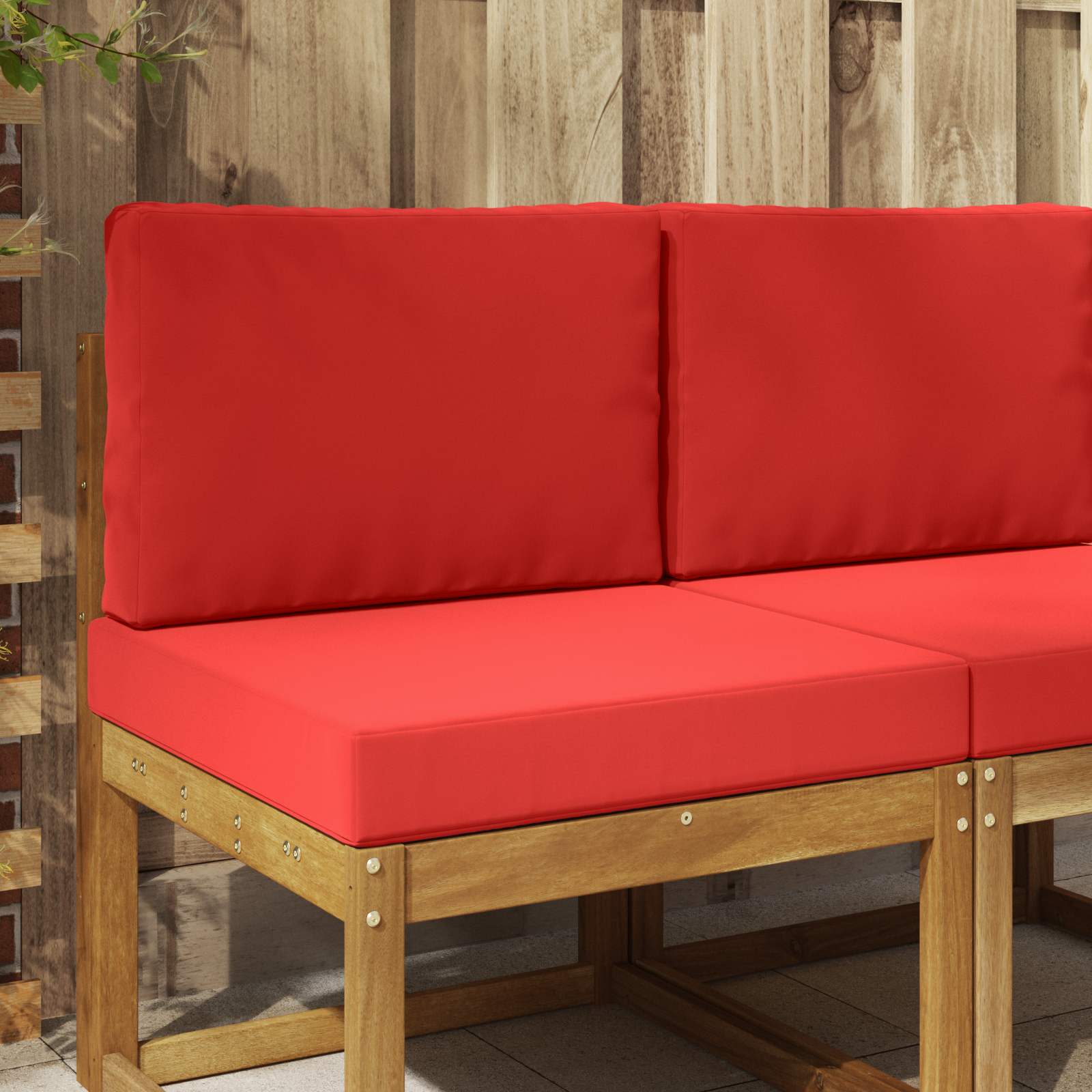 Utomhus Soffa Kudde Polyester Röd 60 x 60 x 8 cm