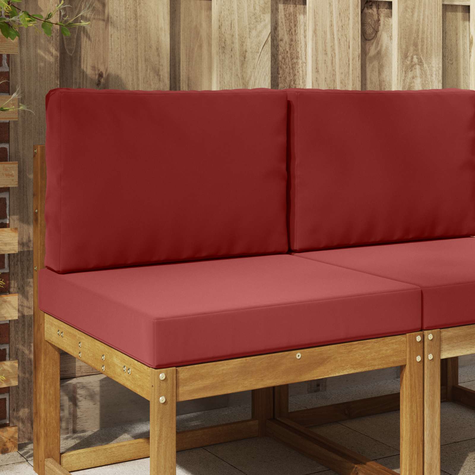Utomhus Soffa Kudde Polyester Vinröd 60 x 60 x 8 cm