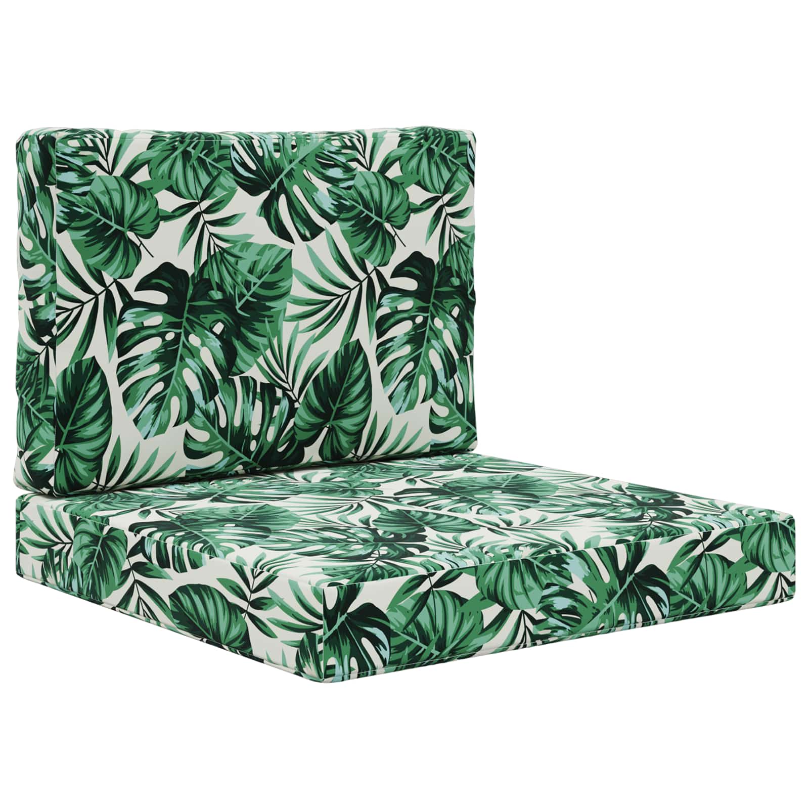 Utomhus Soffa Kudde Polyester Bladmönster 60 x 60 x 8 cm