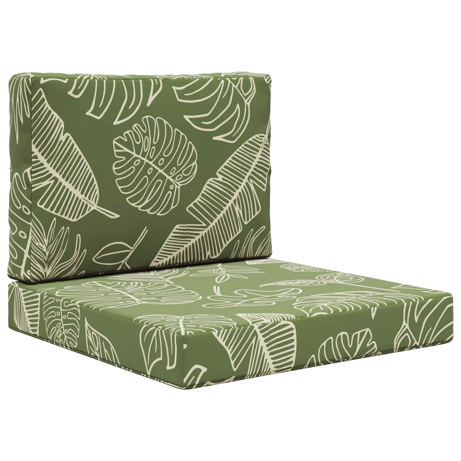 Utomhus Soffa Kudde Polyester Bladdesign 60 x 60 x 8 cm