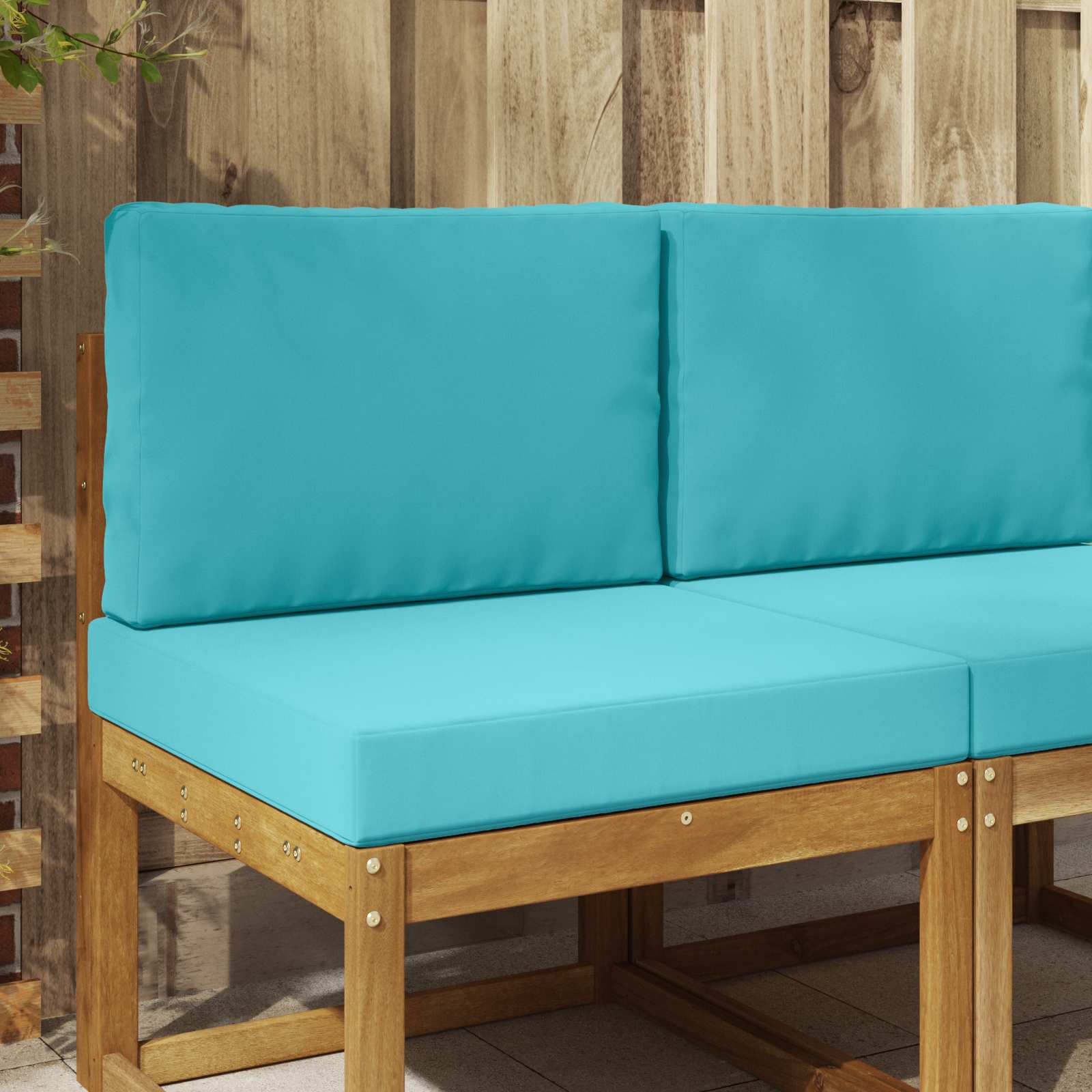 Utomhus Soffa Kudde Polyester Turkos 60 x 60 x 8 cm