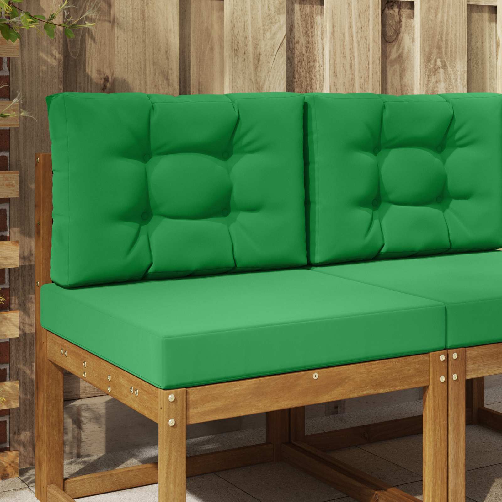 Utomhus Soffa Kudde Polyester Grön 60 x 60 x 8 cm