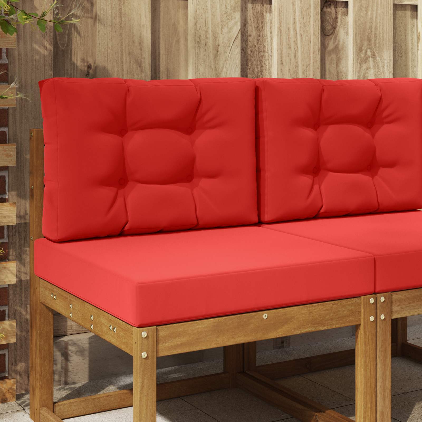 Utomhus Soffa Kudde Polyester Röd 60 x 60 x 8 cm