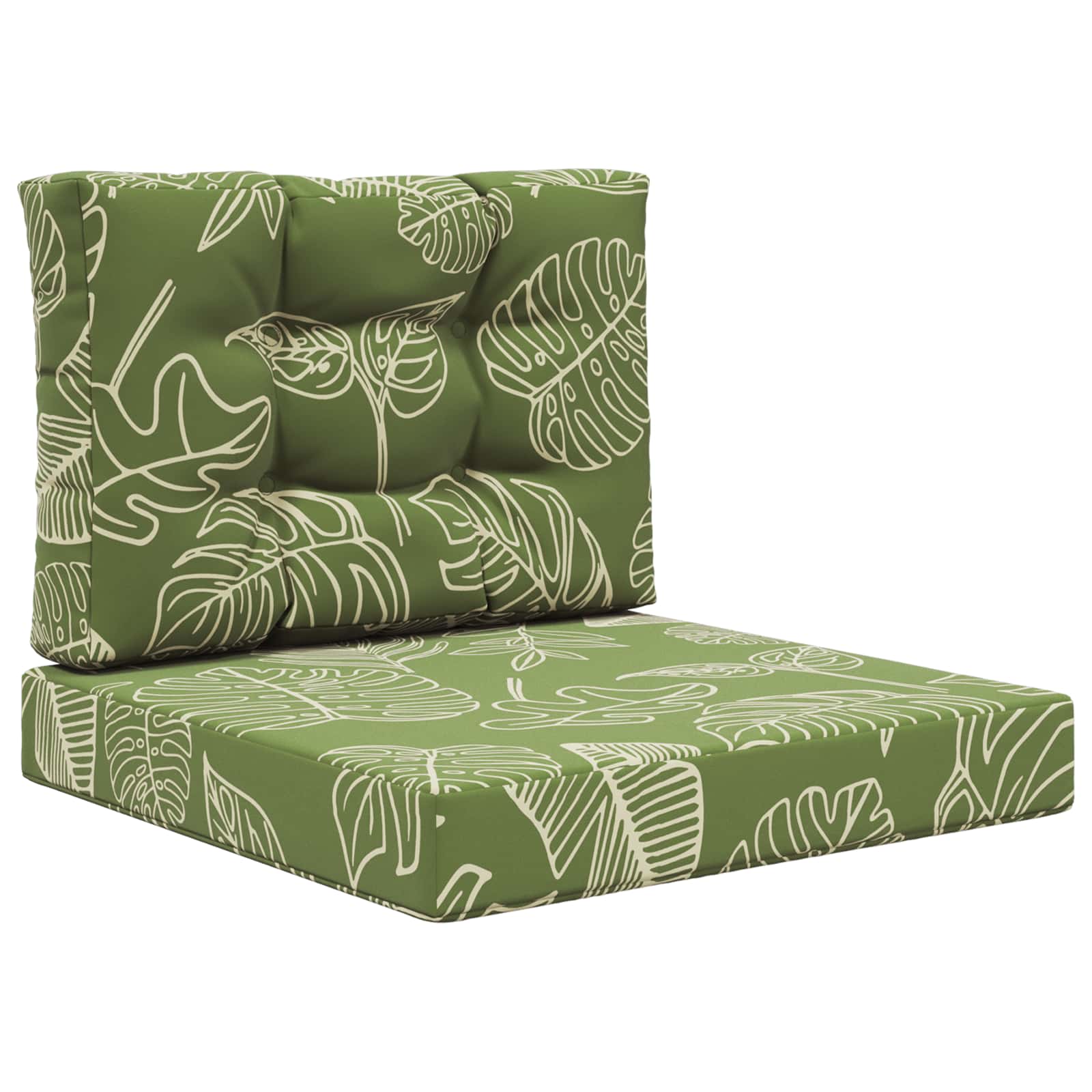 Utomhus Soffa Kudde Polyester Bladdesign 60 x 60 x 8 cm