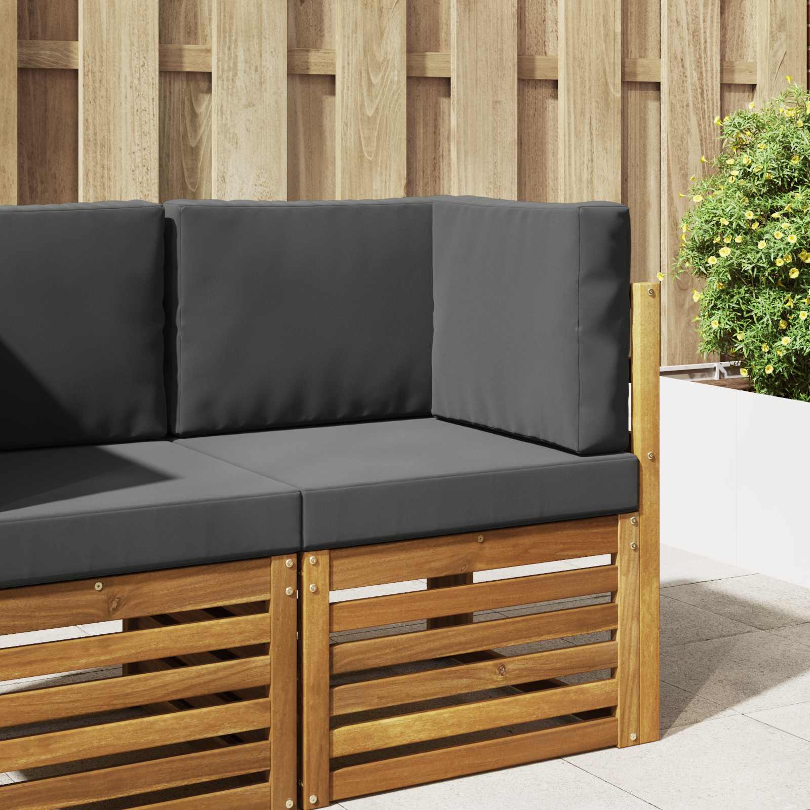 Utomhus Soffa Kudde Polyester Antracit 60 x 60 x 8 cm