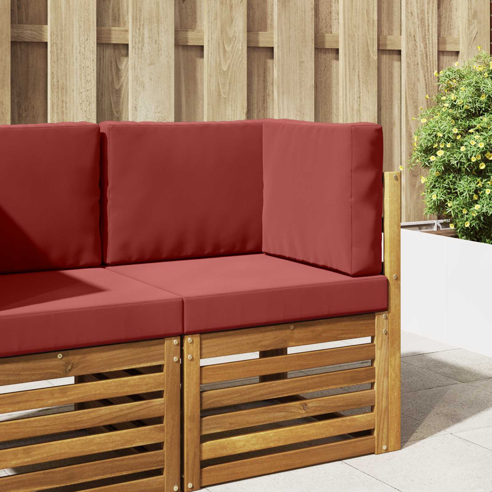 Utomhus Soffa Kudde Polyester Vinröd 60 x 60 x 8 cm