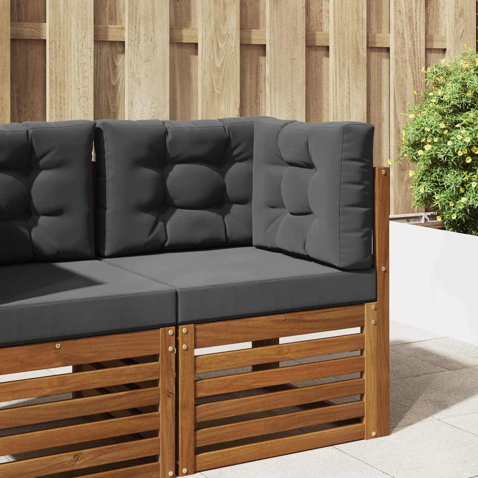 Utomhus Soffa Kudde Polyester Antracit 60 x 60 x 8 cm
