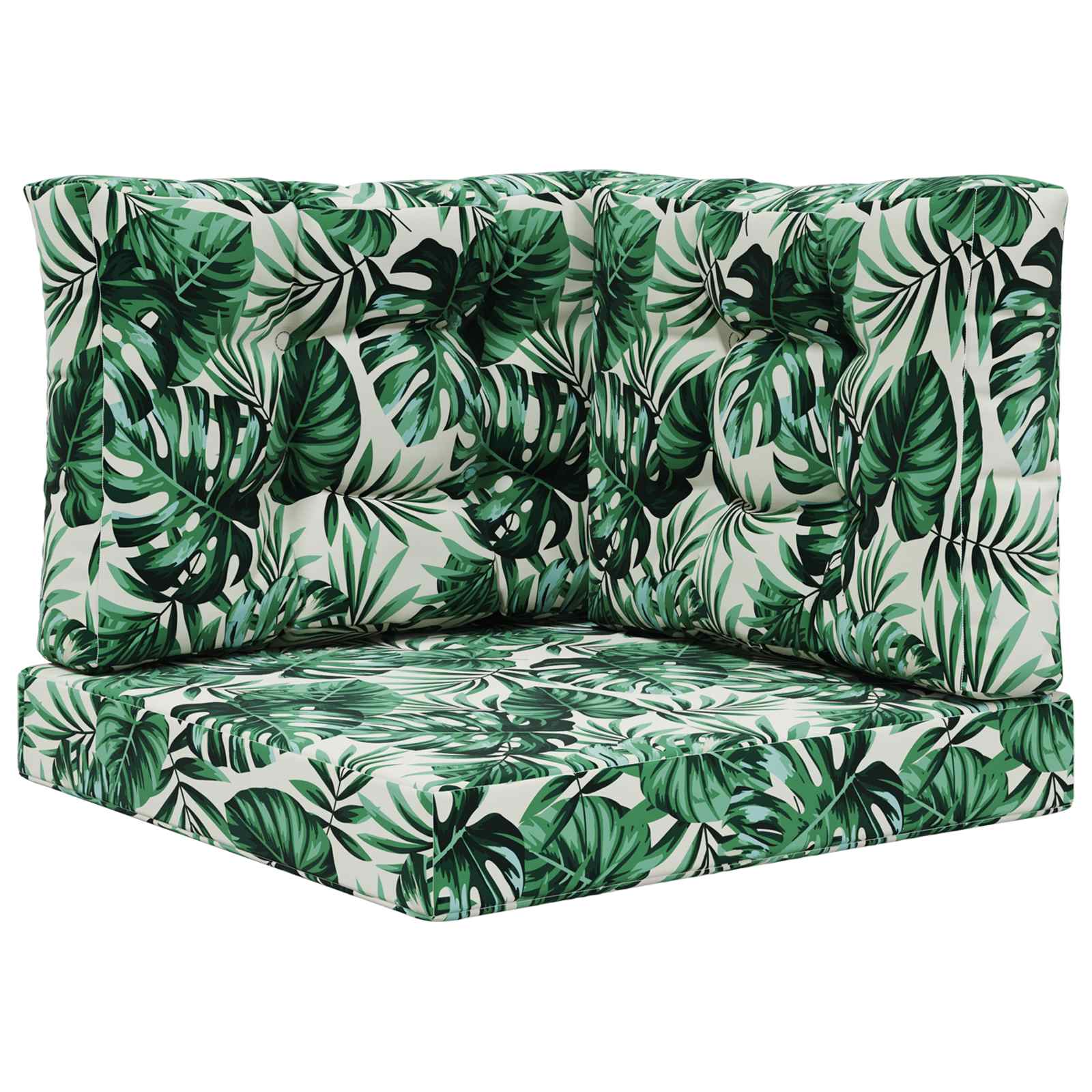 Utomhus Soffa Kudde Polyester Bladmönster 60 x 60 x 8 cm
