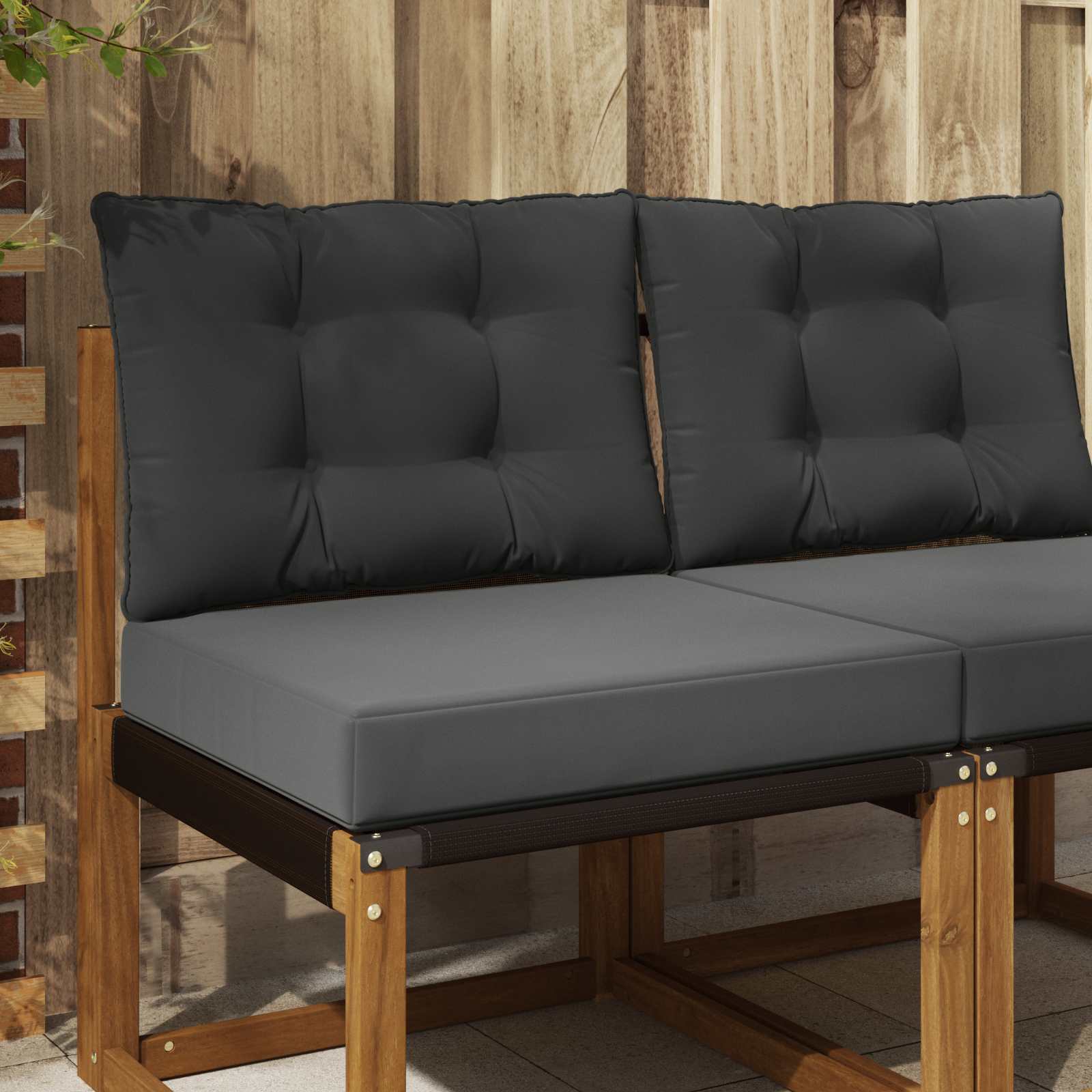 Utomhus Soffa Kudde Polyester Antracit 60 x 50,5 x 8 cm