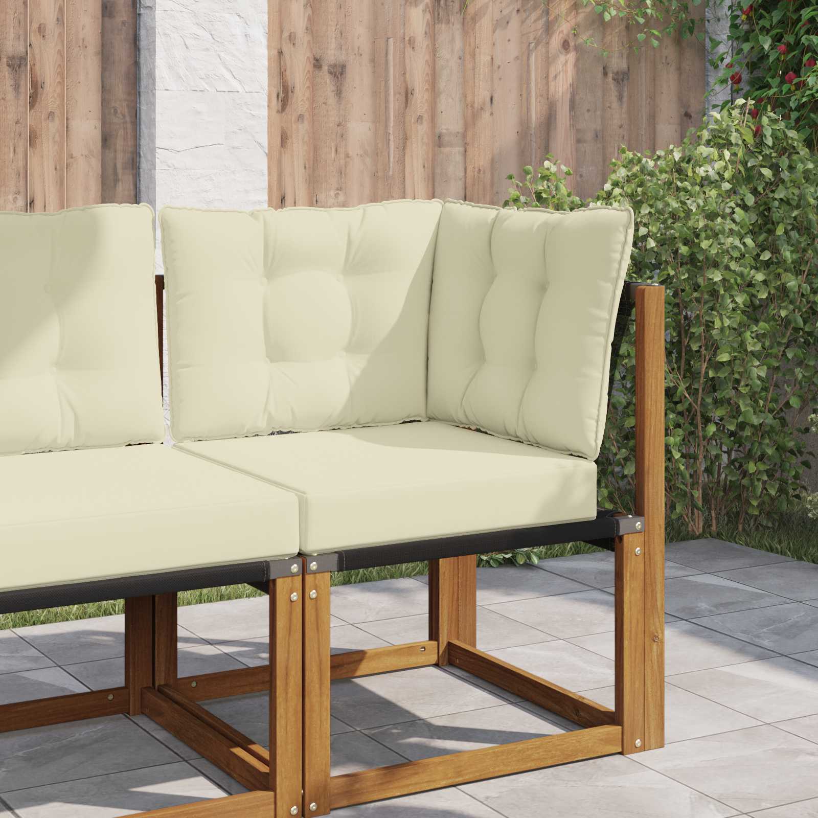 Utomhus Soffa Kudde Polyester Kräm 60 x 40 x 10 cm