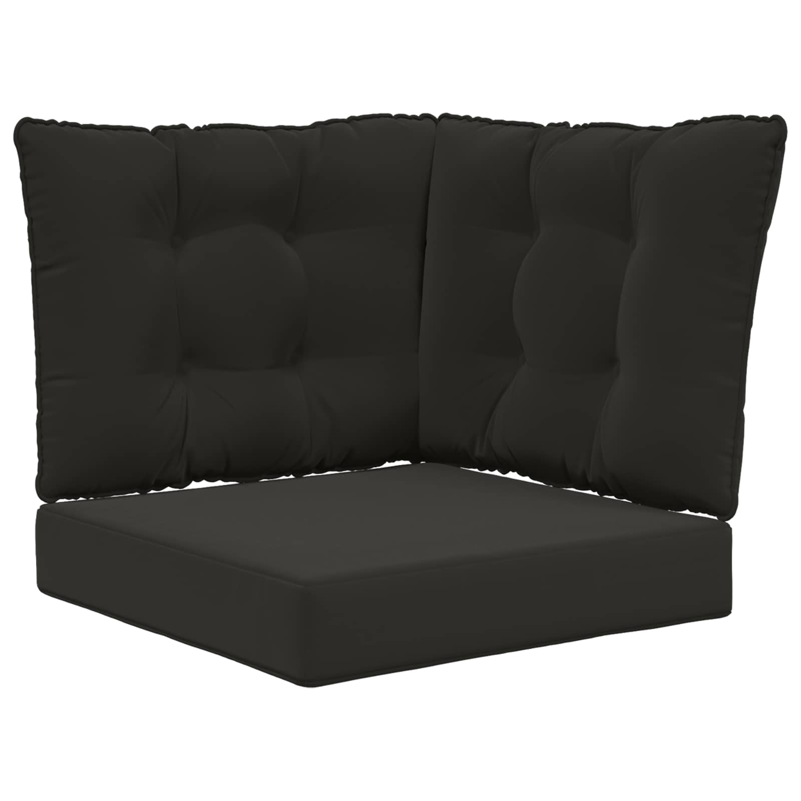 Utomhus Soffa Kudde Polyester Svart 60 x 40 x 10 cm