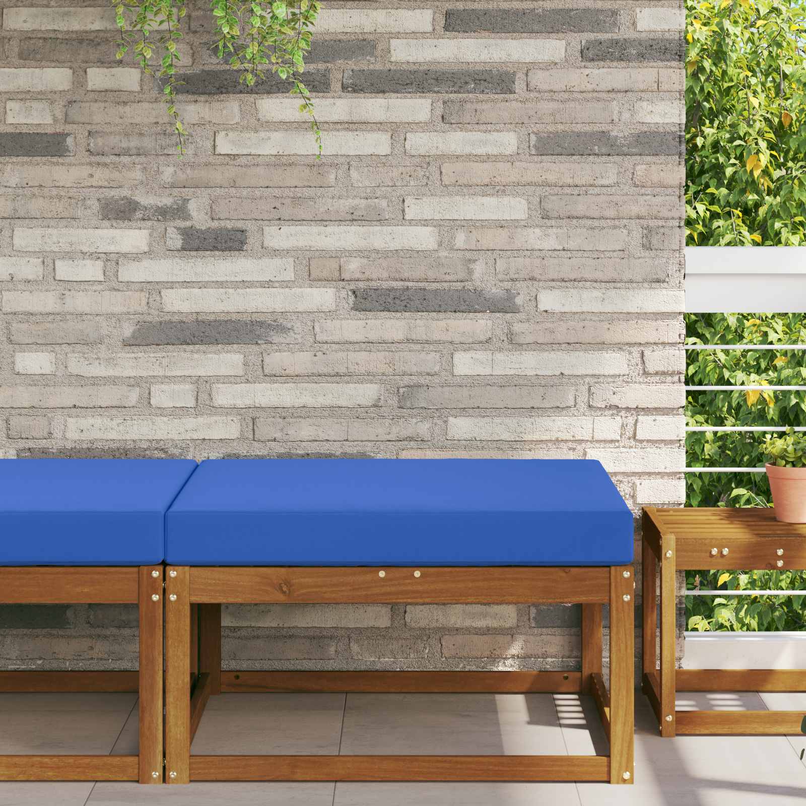 Utomhus Soffa Kudde Kungsblå 80 x 80 x 8 cm Polyester