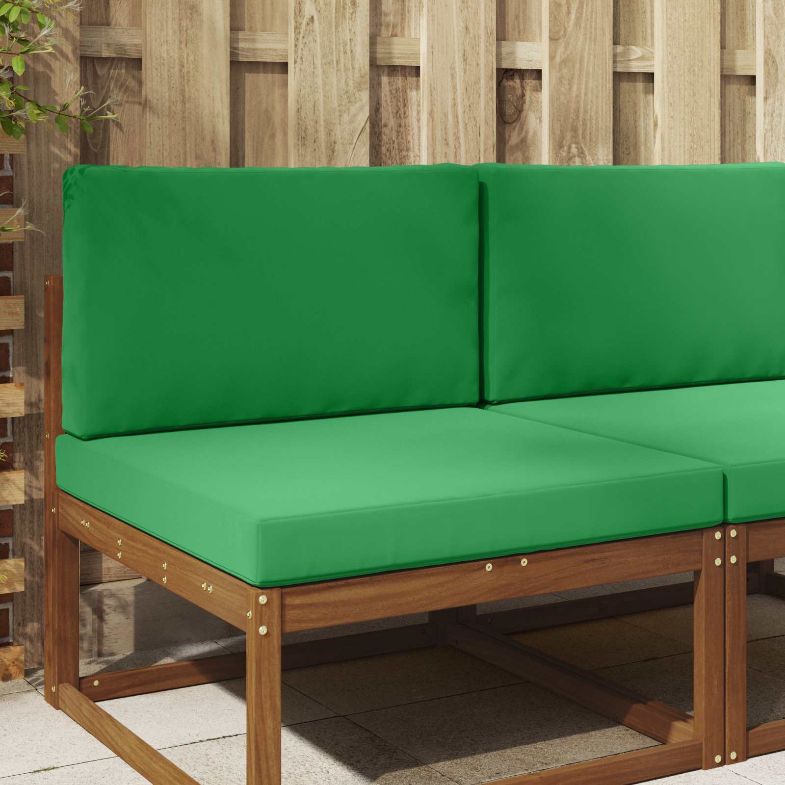 Utomhus Soffa Kudde Polyester Grön 80 x 80 x 8 cm