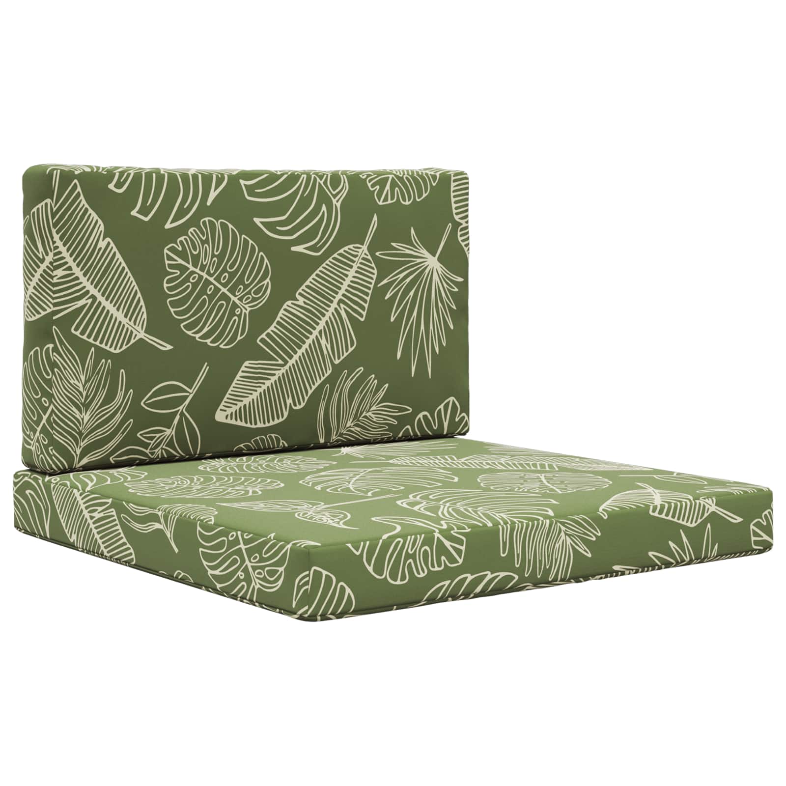 Utomhus Soffa Kudde Polyester Bladdesign 80 x 80 x 8 cm