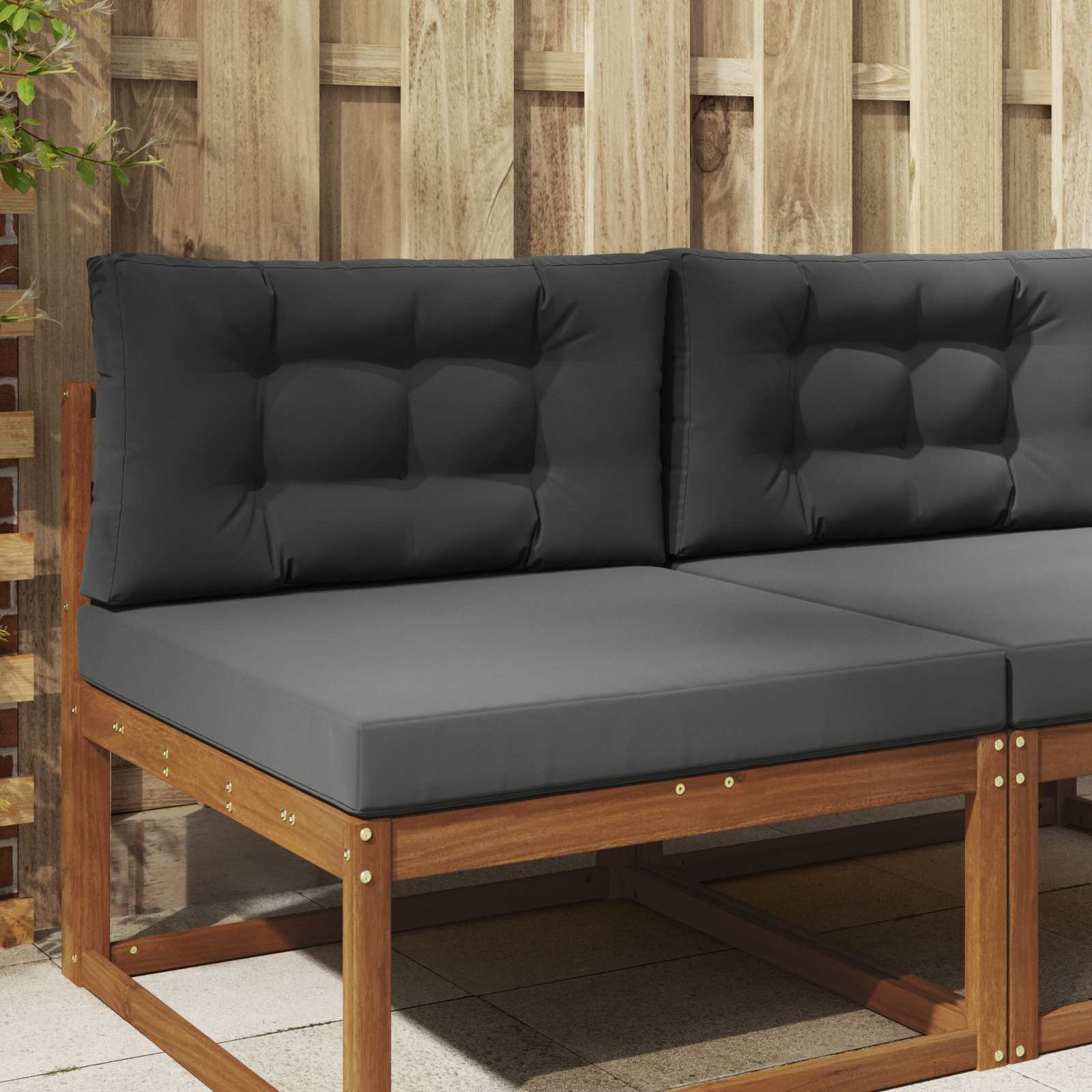 Utomhus Soffa Kudde Polyester Antracit 80 x 80 x 8 cm