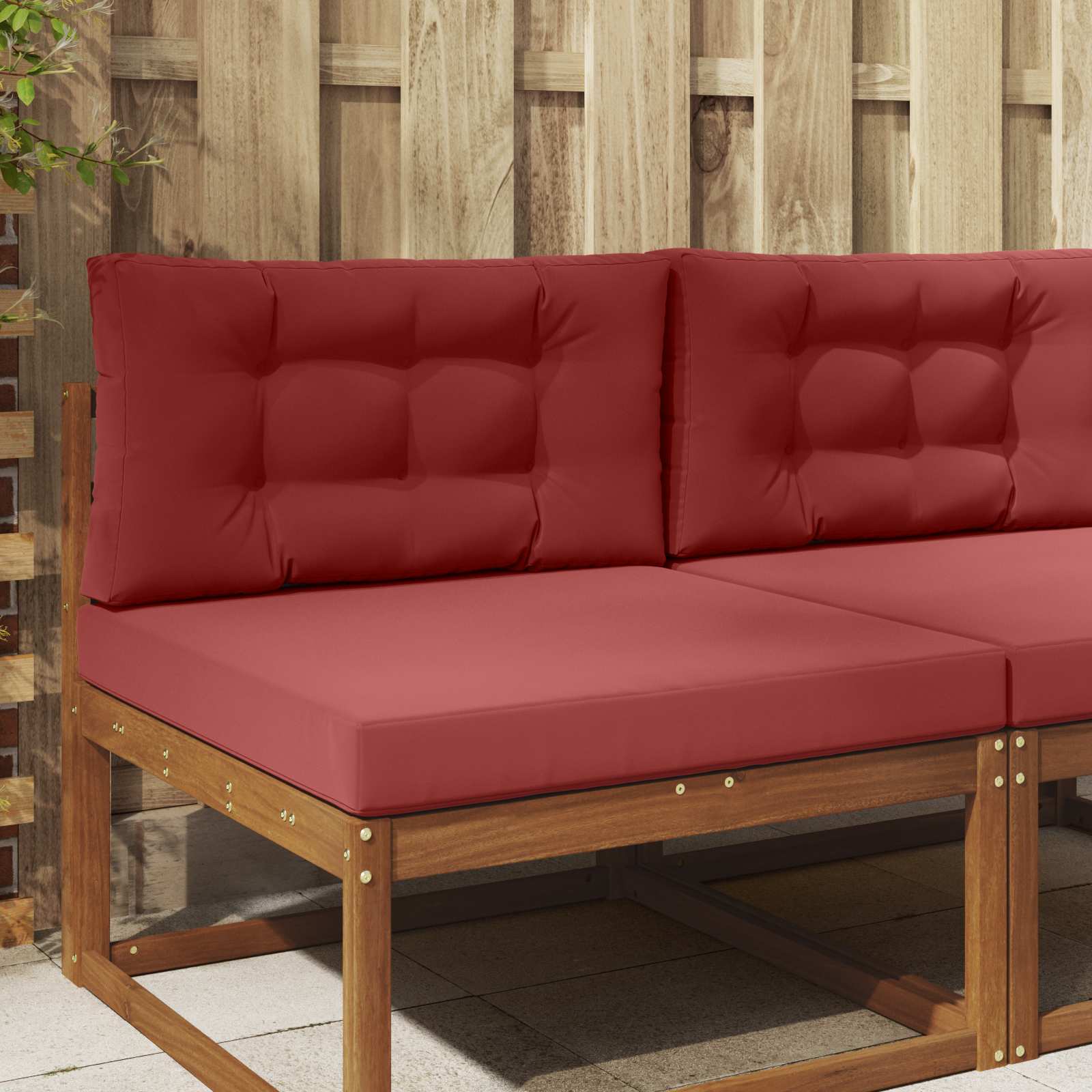 Utomhus Soffa Kudde Polyester Vinröd 80 x 80 x 8 cm
