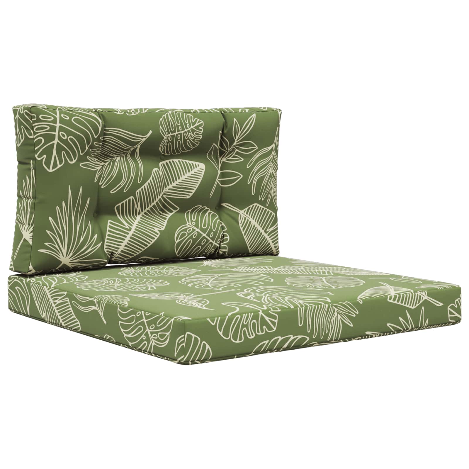 Utomhus Soffa Kudde Polyester Bladdesign 80 x 80 x 8 cm