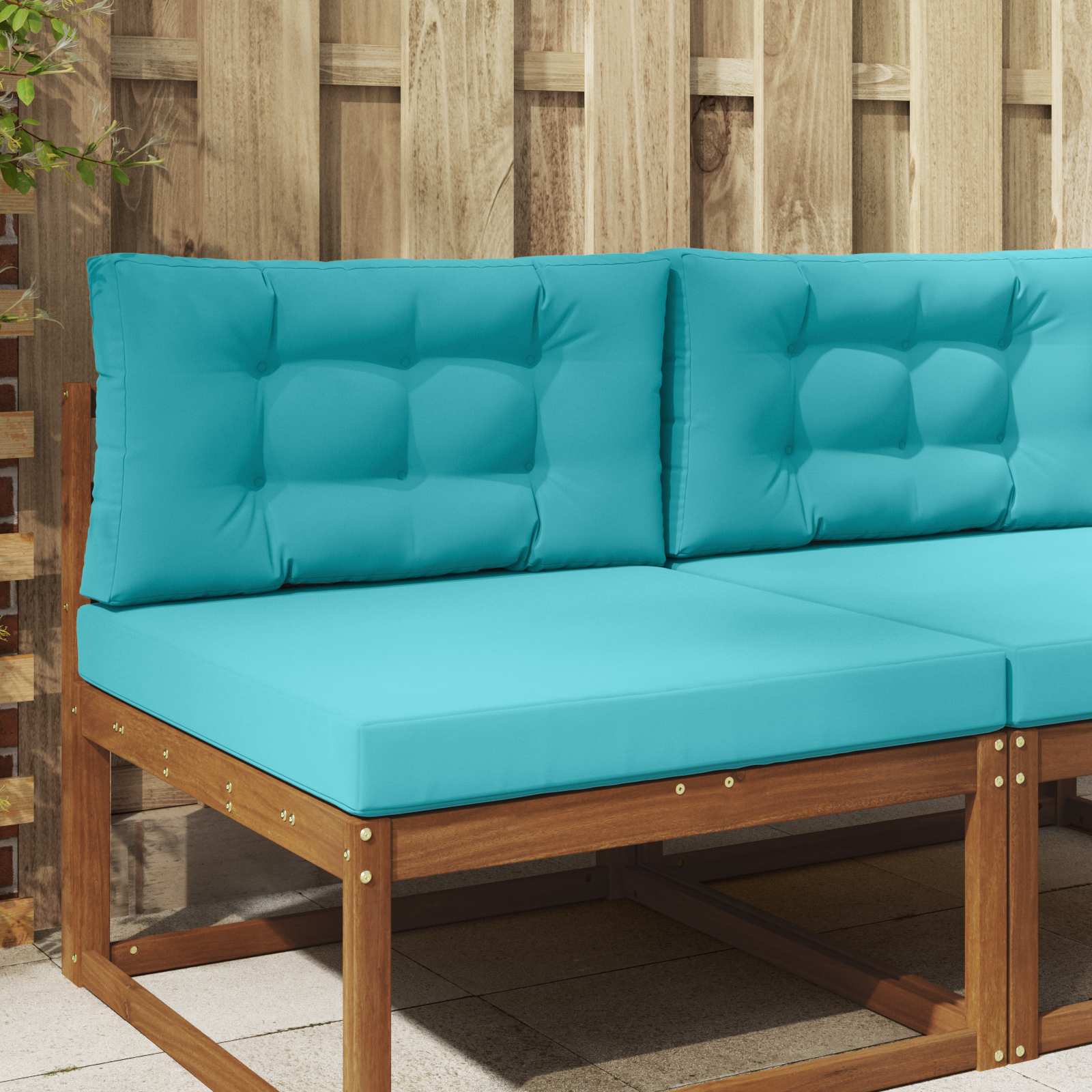 Utomhus Soffa Kudde Polyester Turkos 80 x 80 x 8 cm