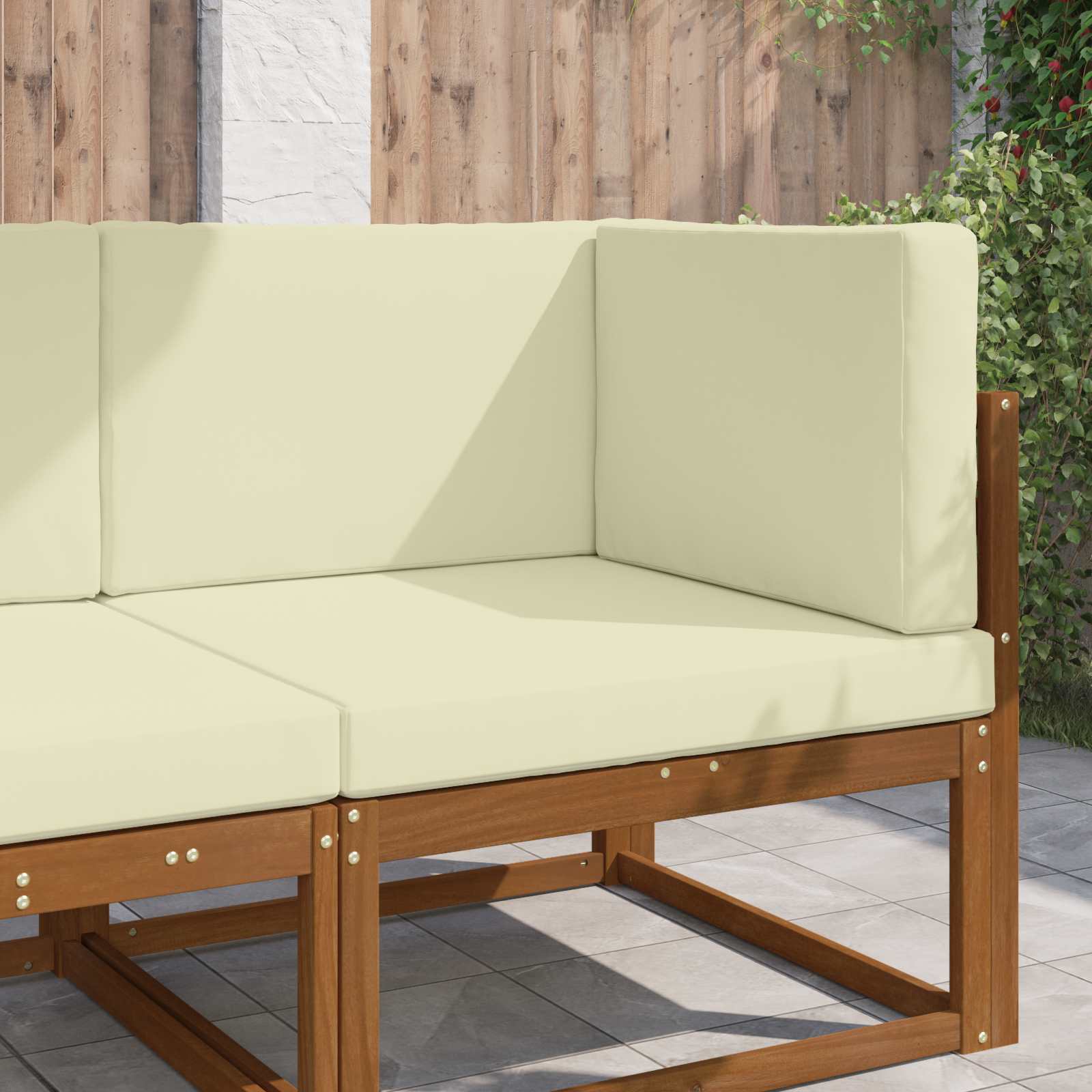 Utomhus Soffa Kudde Polyester Kräm 80 x 80 x 8 cm