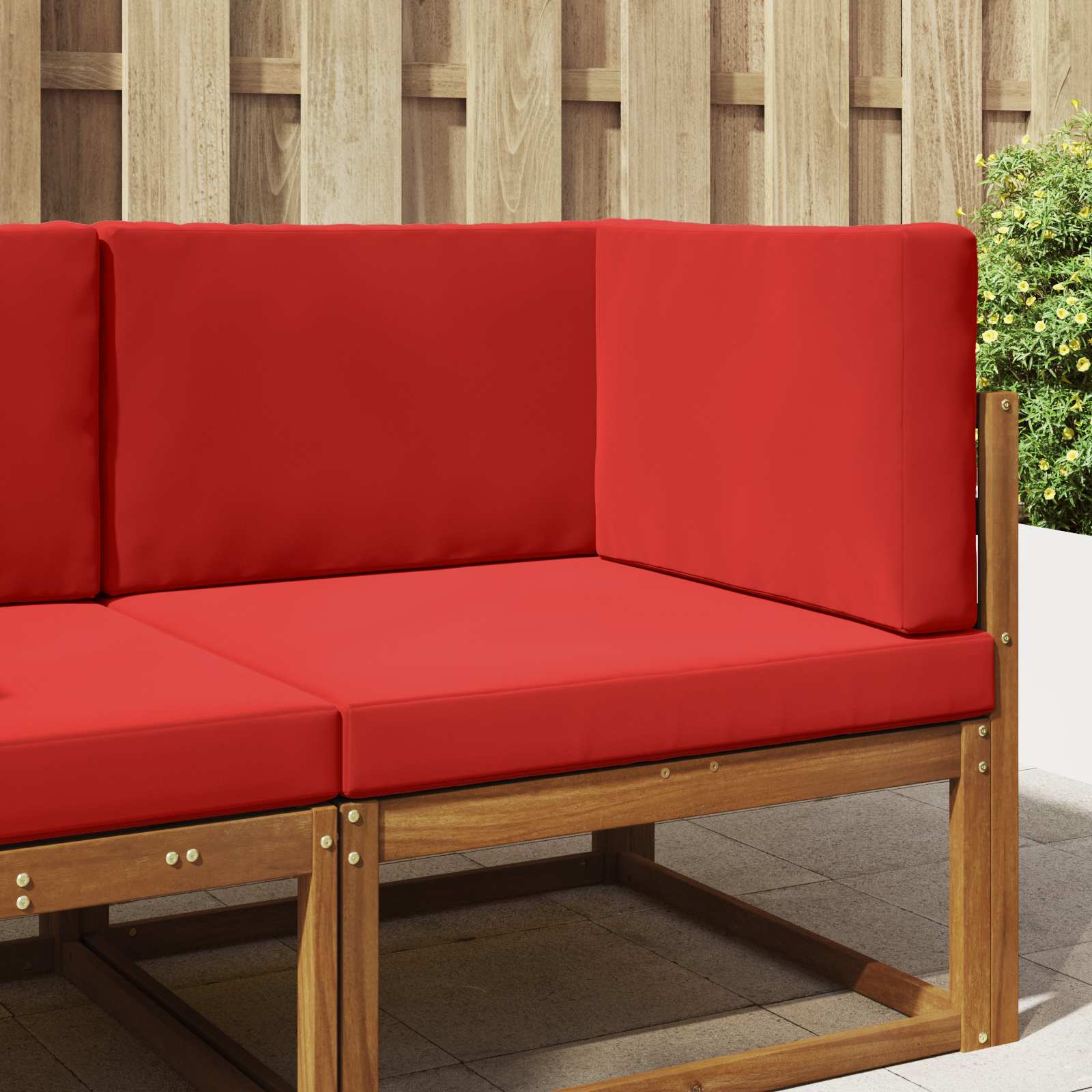 Utomhus Soffa Kudde Polyester Röd 80 x 80 x 8 cm