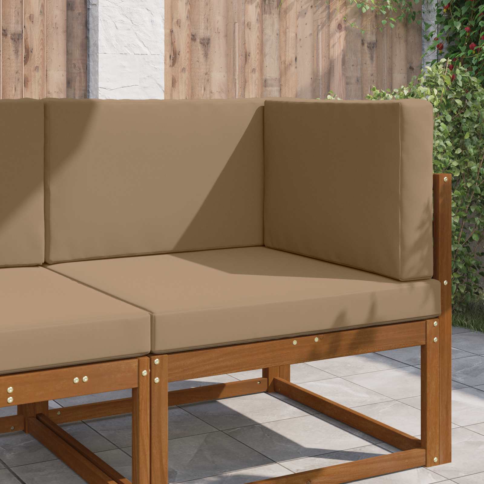 Utomhus Soffa Kudde Polyester Taupe 80 x 80 x 8 cm