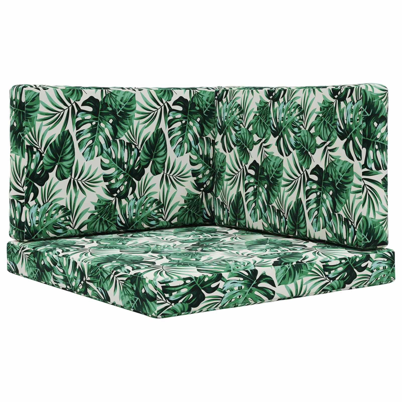 Utomhus Soffa Kudde Polyester Bladmönster 80 x 80 x 8 cm