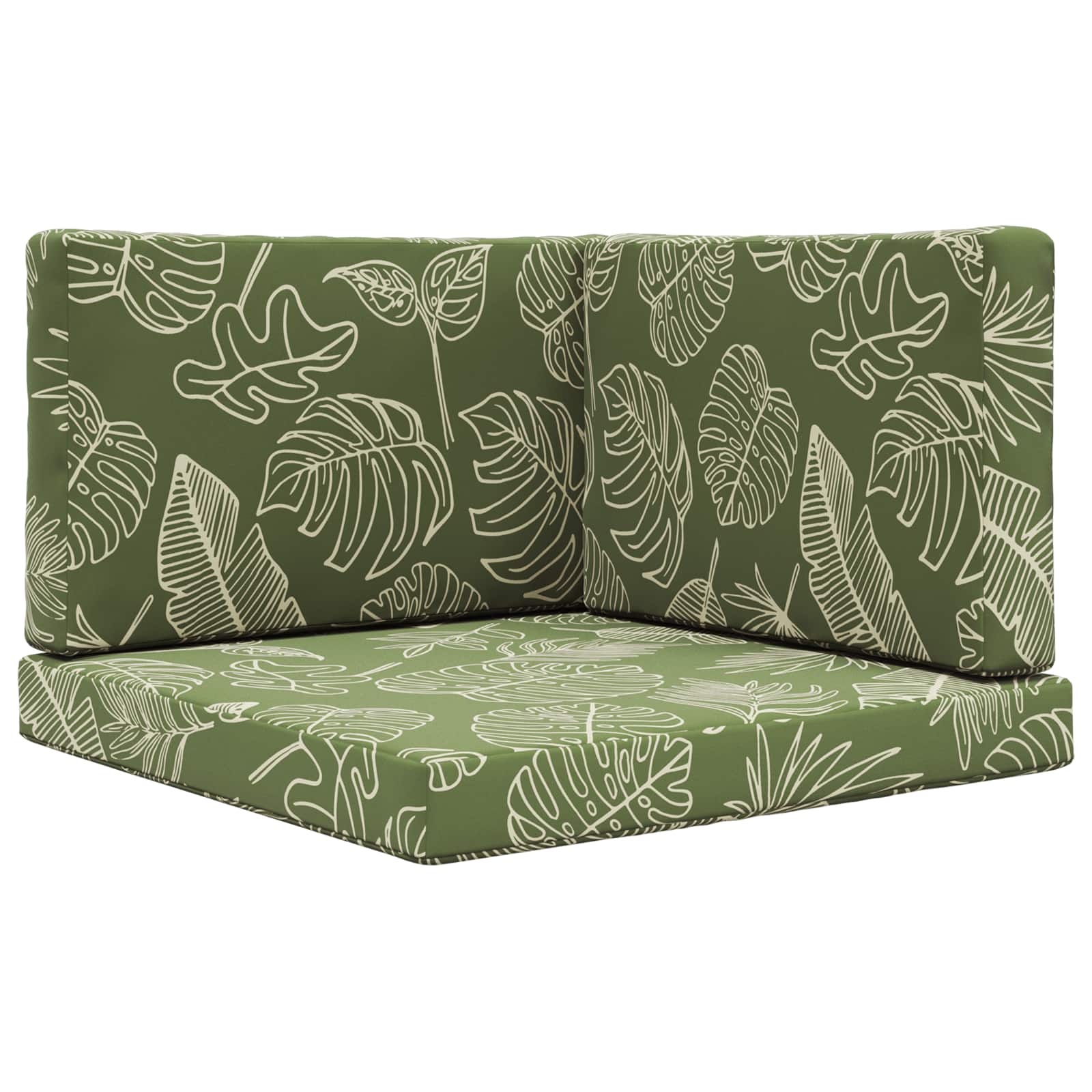 Utomhus Soffa Kudde Polyester Bladdesign 80 x 80 x 8 cm