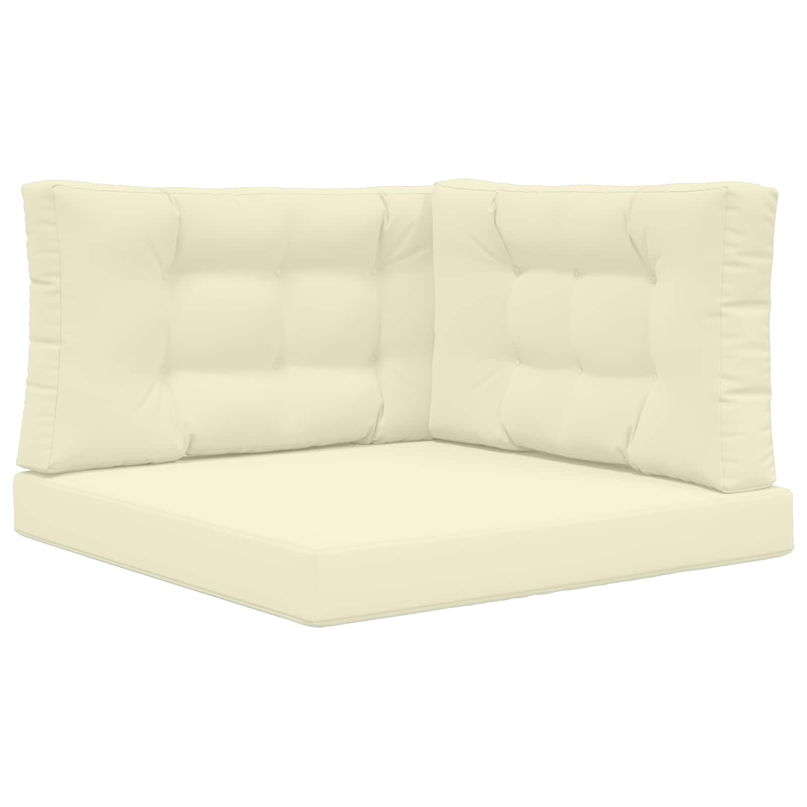 Utomhus Soffa Kudde Polyester Kräm 80 x 80 x 8 cm
