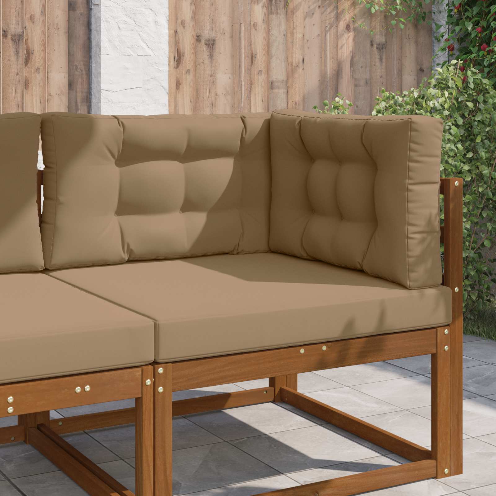 Utomhus Soffa Kudde Polyester Taupe 80 x 80 x 8 cm