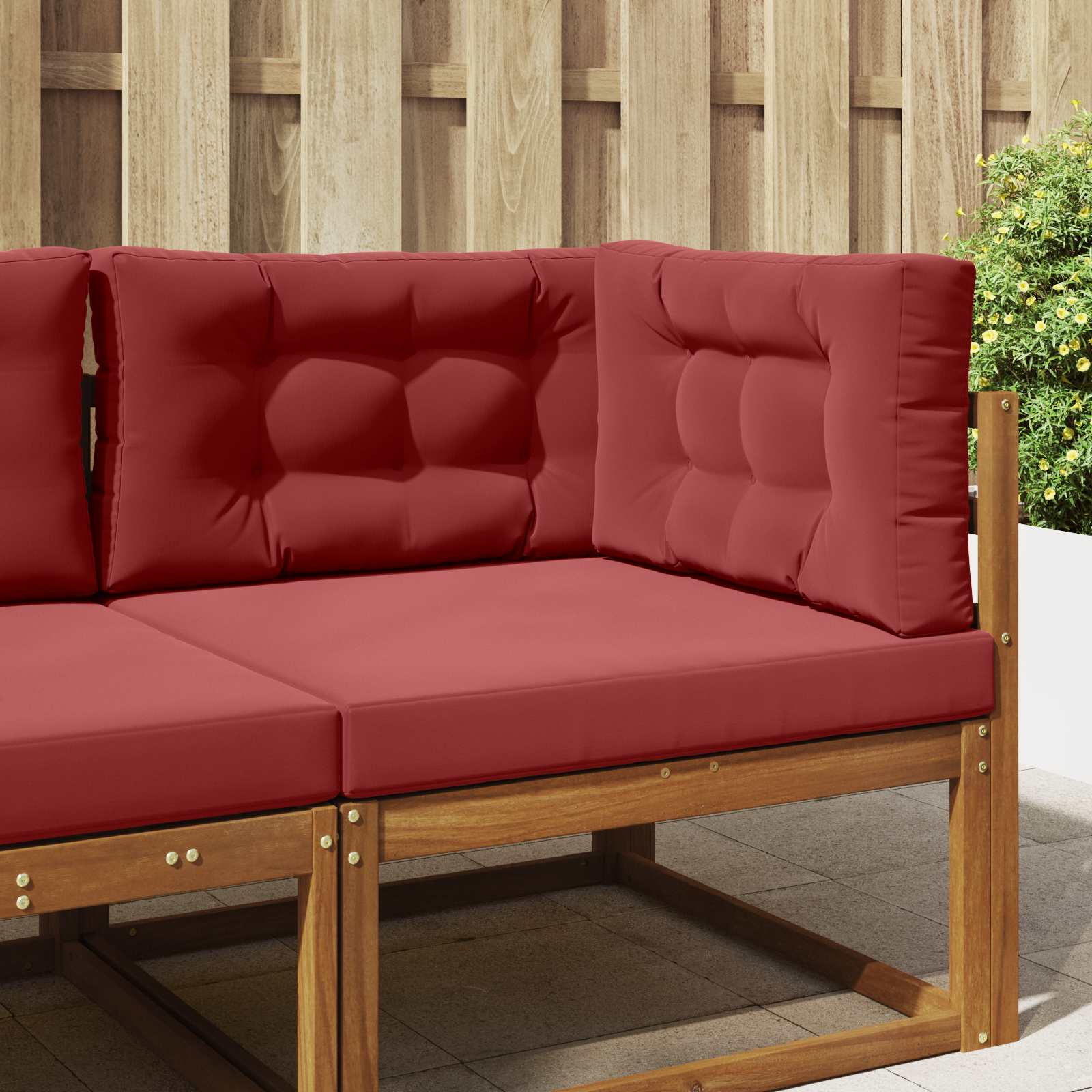 Utomhus Soffa Kudde Polyester Vinröd 80 x 80 x 8 cm