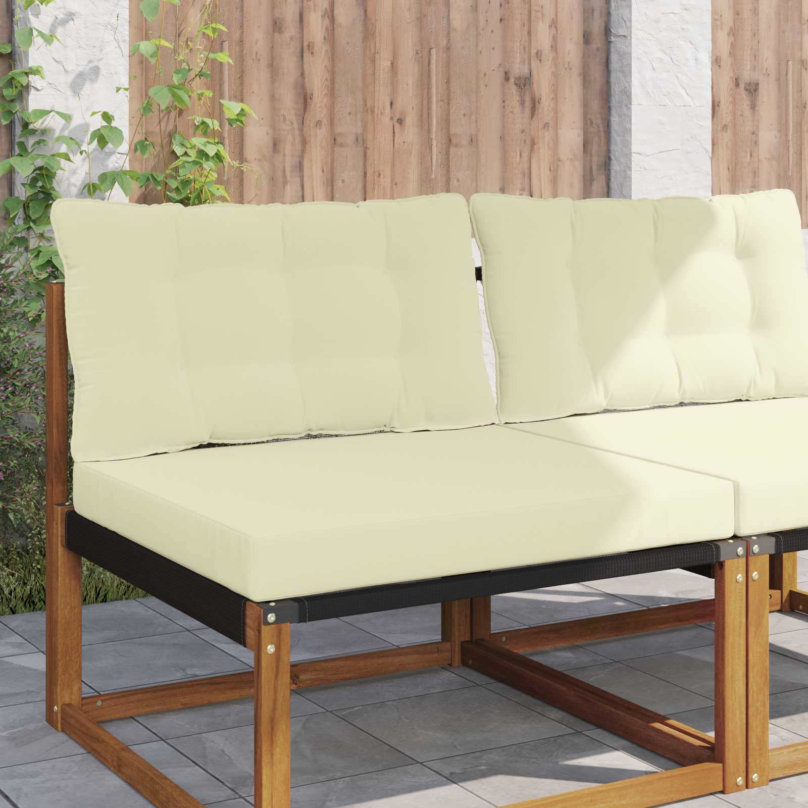 Utomhus Soffa Kudde Polyester Kräm 80 x 68,5 x 8 cm