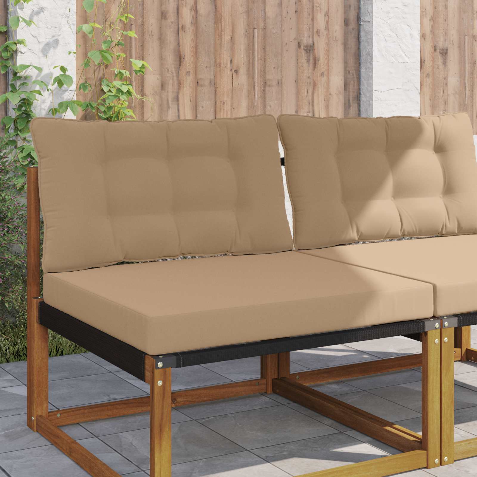 Utomhus Soffa Kudde Polyester Taupe 80 x 68,5 x 8 cm