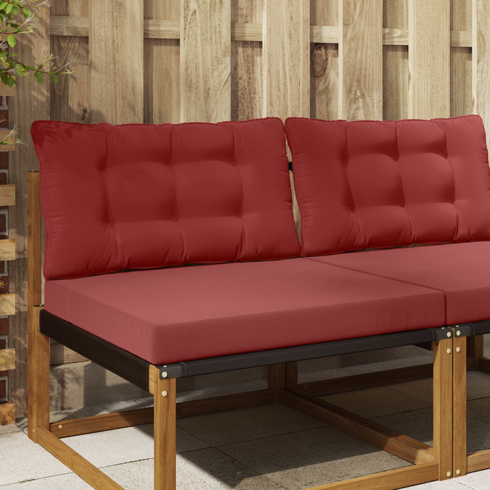Utomhus Soffa Kudde Polyester Vinröd 80 x 68,5 x 8 cm