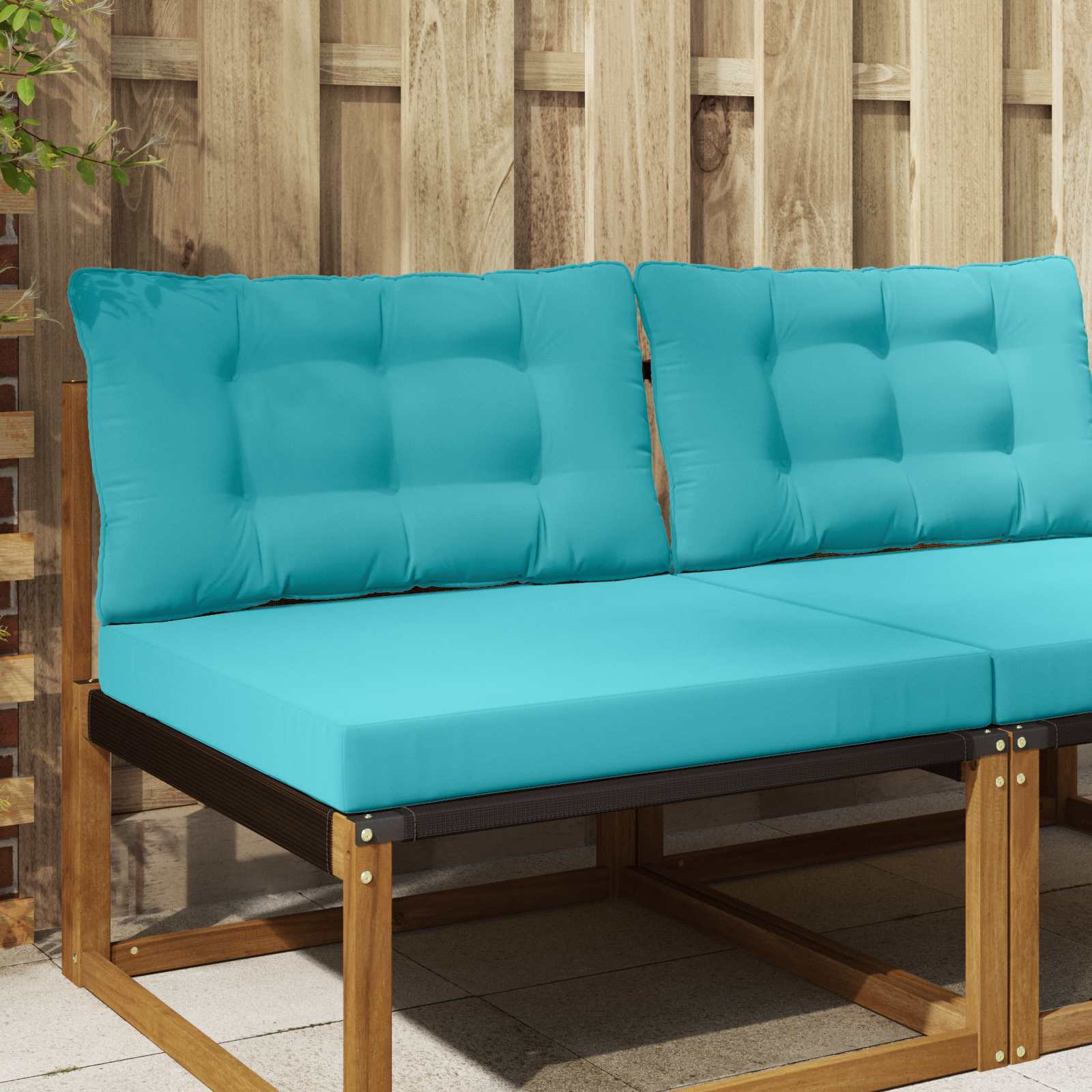 Utomhus Soffa Kudde Polyester Turkos 80 x 68,5 x 8 cm